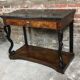 Console then restore Walnut top of fine black marble nineteenth