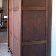 Wooden wardrobe with sliding doors, wooden wardrobe, vintage storage furniture