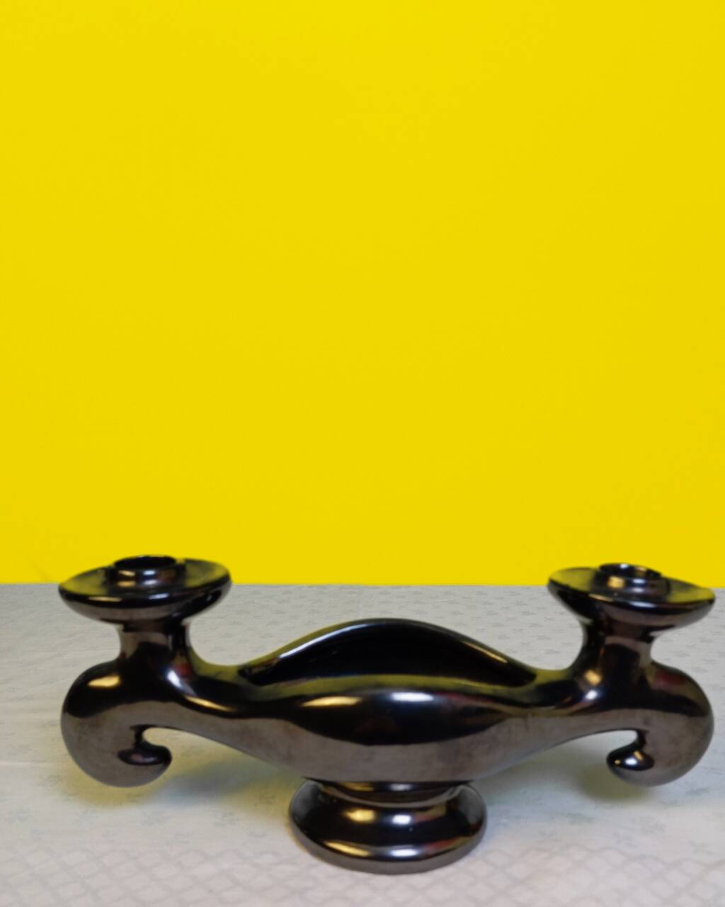 Ceramic candle holder - art deco