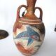 Hand-painted Greek vase - dolphin decoration - reproduction of an amphora from 1500 BC