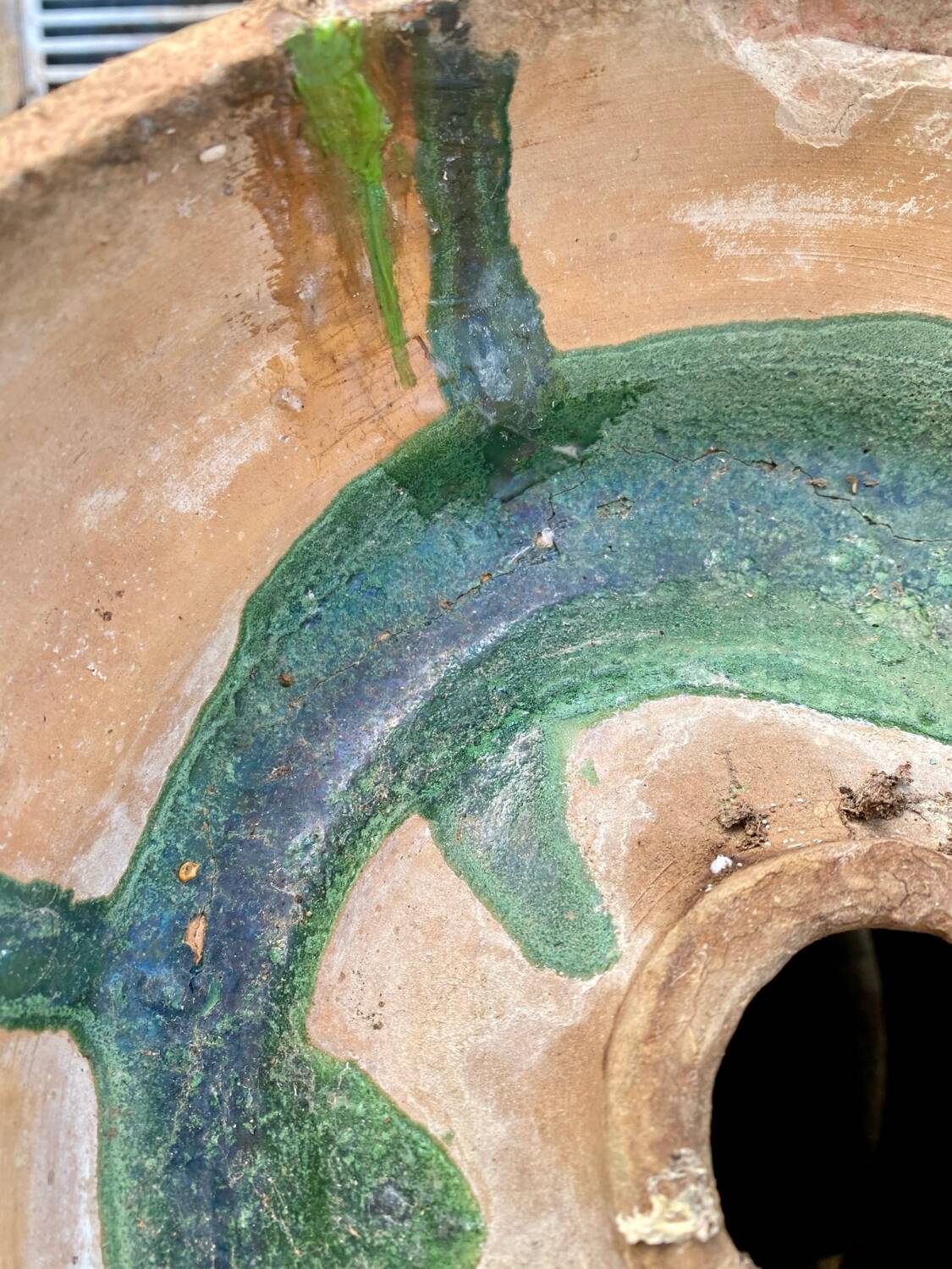 Varnished terracotta jar