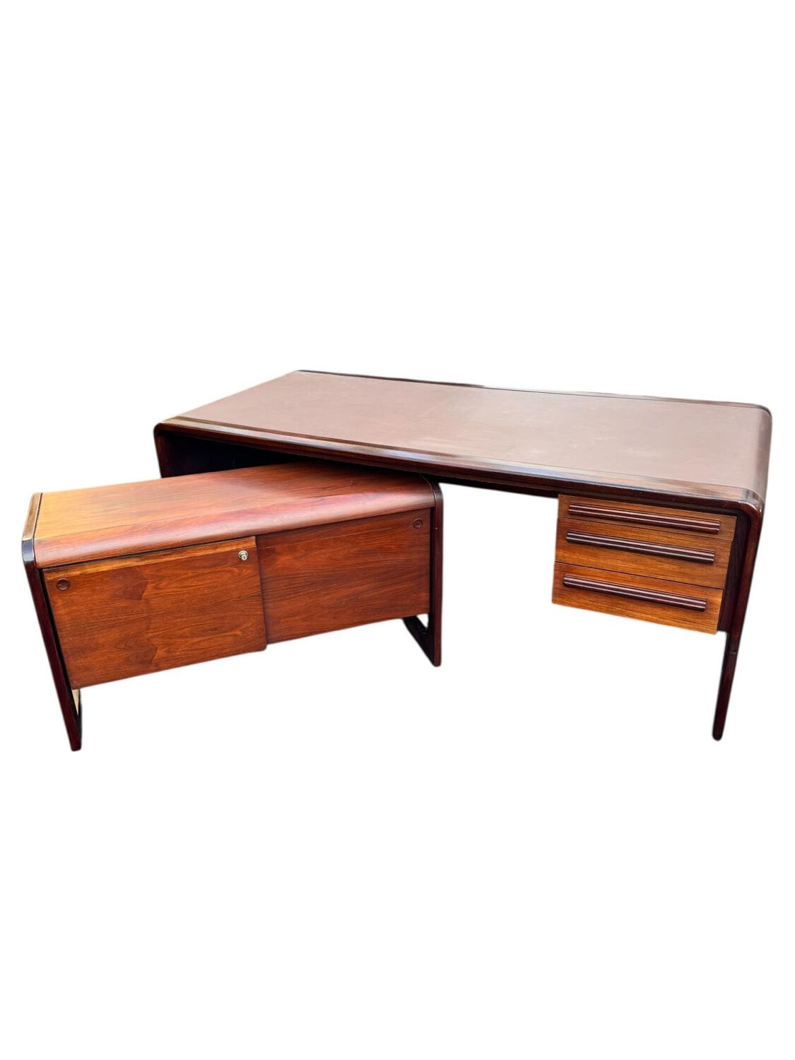 Large executive desk & module, Scandinavian design 1970s
