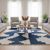 Handmade wool Berber rug 3 x 2 m