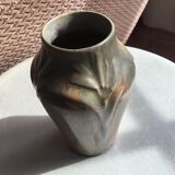 Vase grès signé