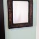 19th century Louis-Philippe mirror – original glass & marbled frame – 37x31 cm