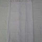 Taie d'oreiller blanche ancienne 78x74cm monogrammée et brodée main