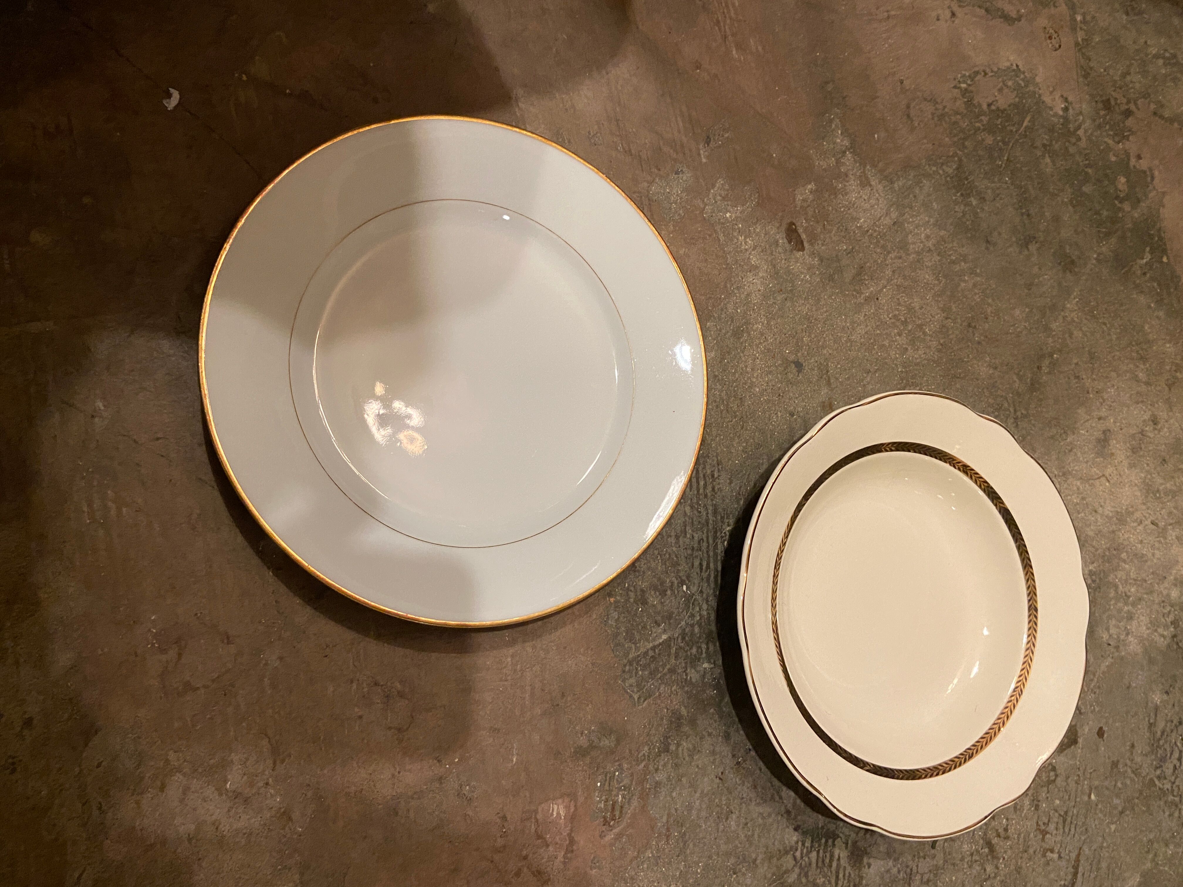 PRODUCT POP UP CHRISTMAS 2022 - 6 plates in white and gold porcelain