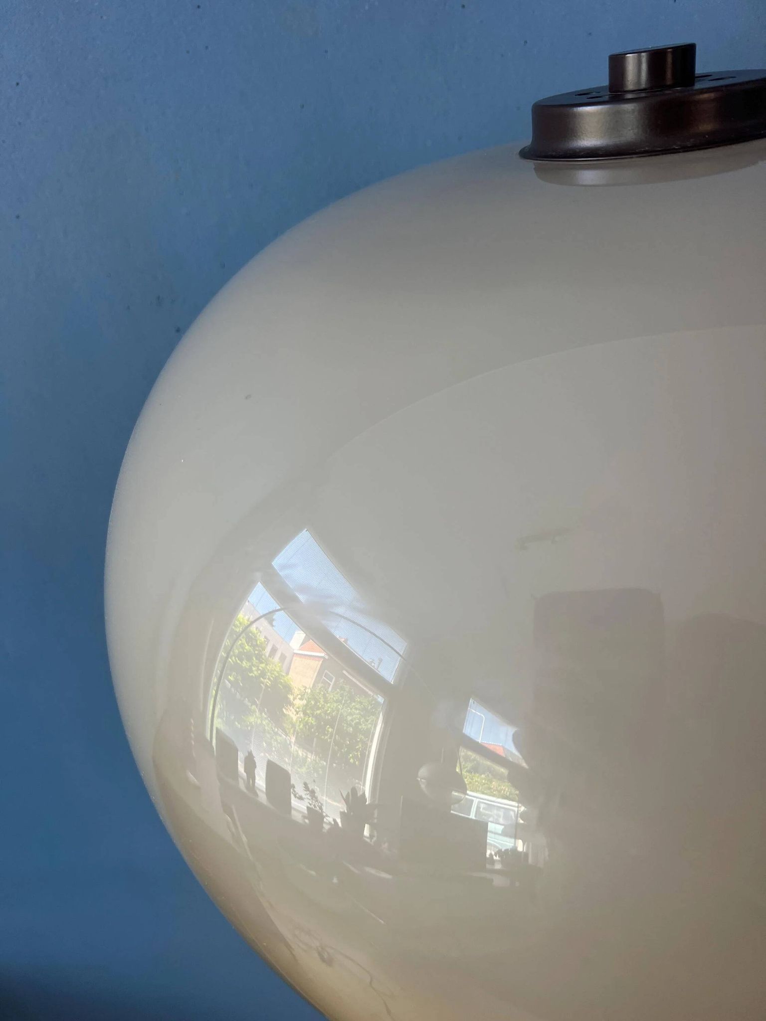 Vintage mushroom floor lamp in brown acrylic glass