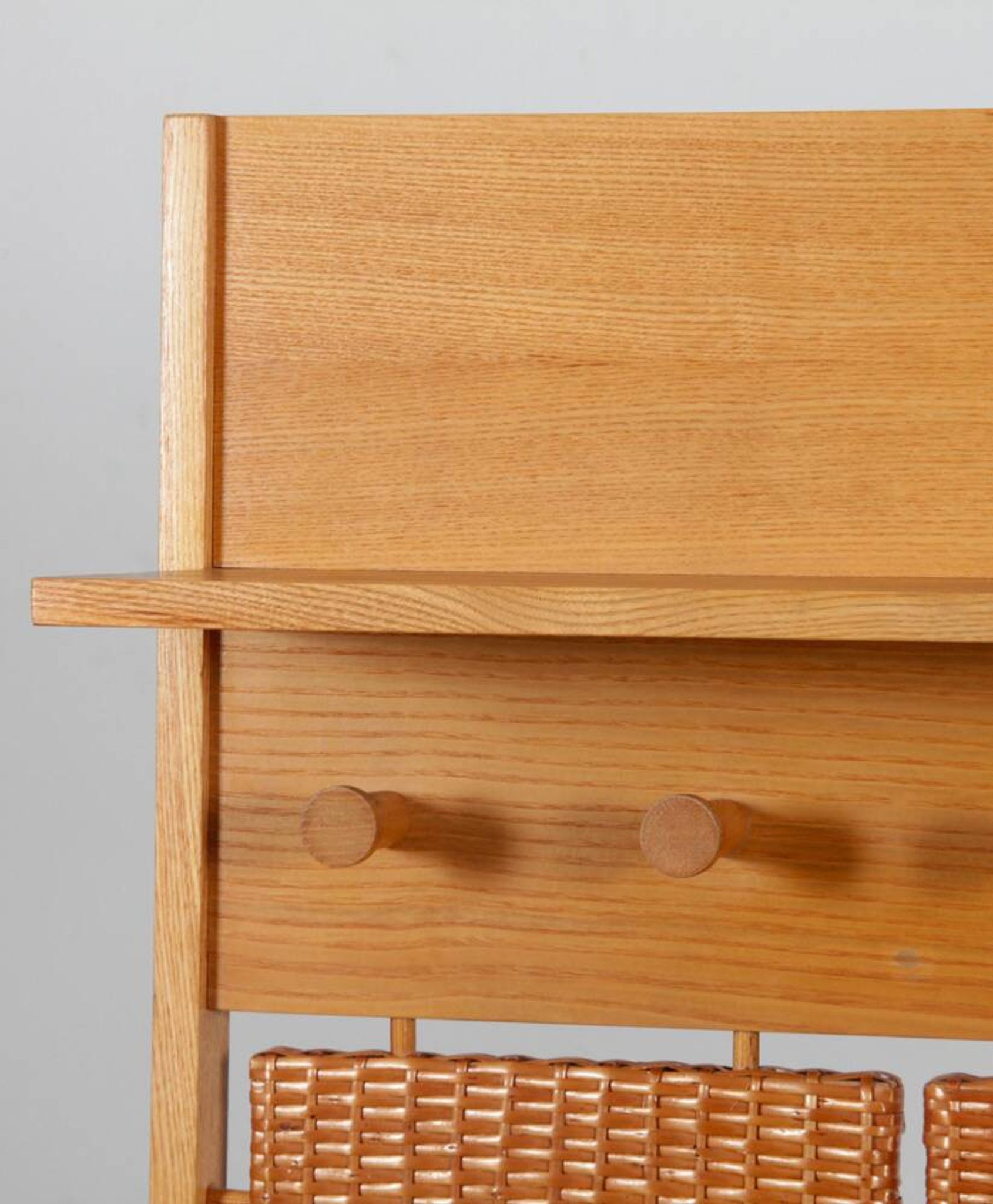 Rattan coat rack produced by Uluv in the 1960s