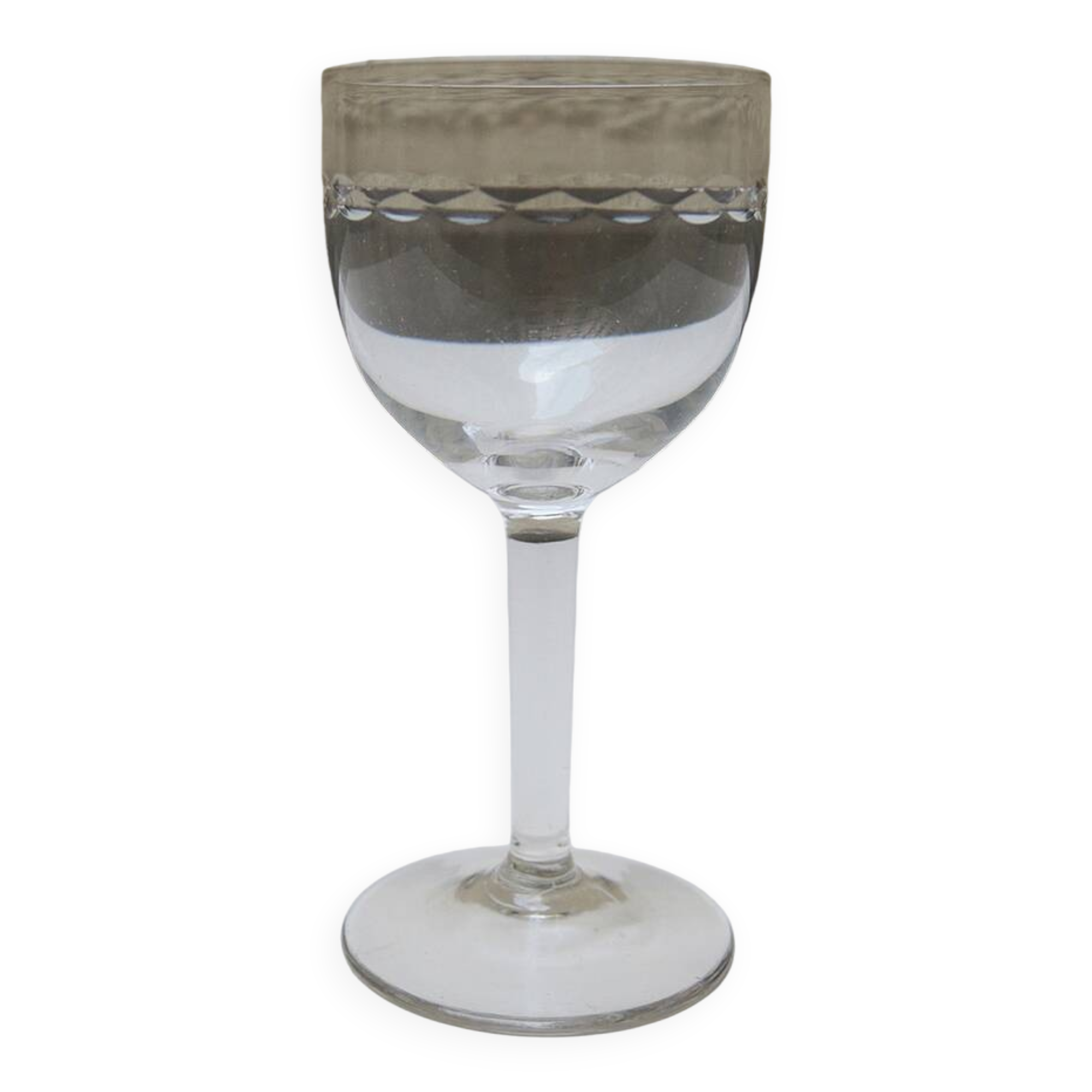 Antique Port Glass - Engraved Pattern