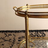 Desserte roulante en laiton