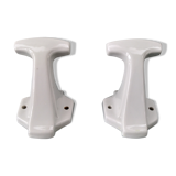 Pair of art deco porcelain coat racks