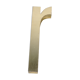 Letter sign in gold metal "R" 1980