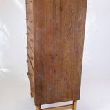 Chest Of Drawers Made In Teak With Oak Legs By Poul M. Volther From 1960s