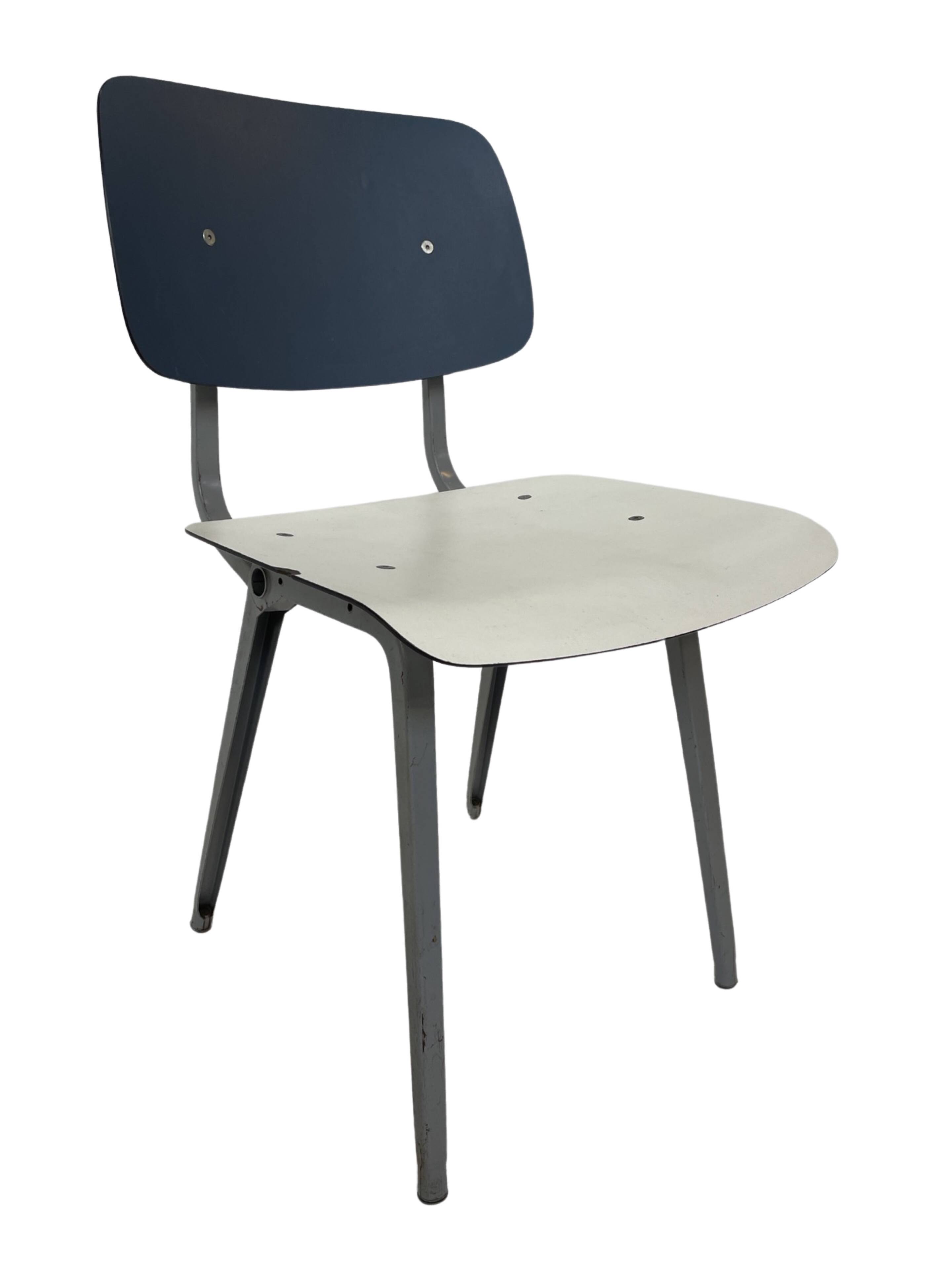 Vintage Friso Kramer Revolt chair for Ahrend de Cirkel 1960 Bi Colour