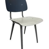 Vintage Friso Kramer Revolt chair for Ahrend de Cirkel 1960 Bi Colour