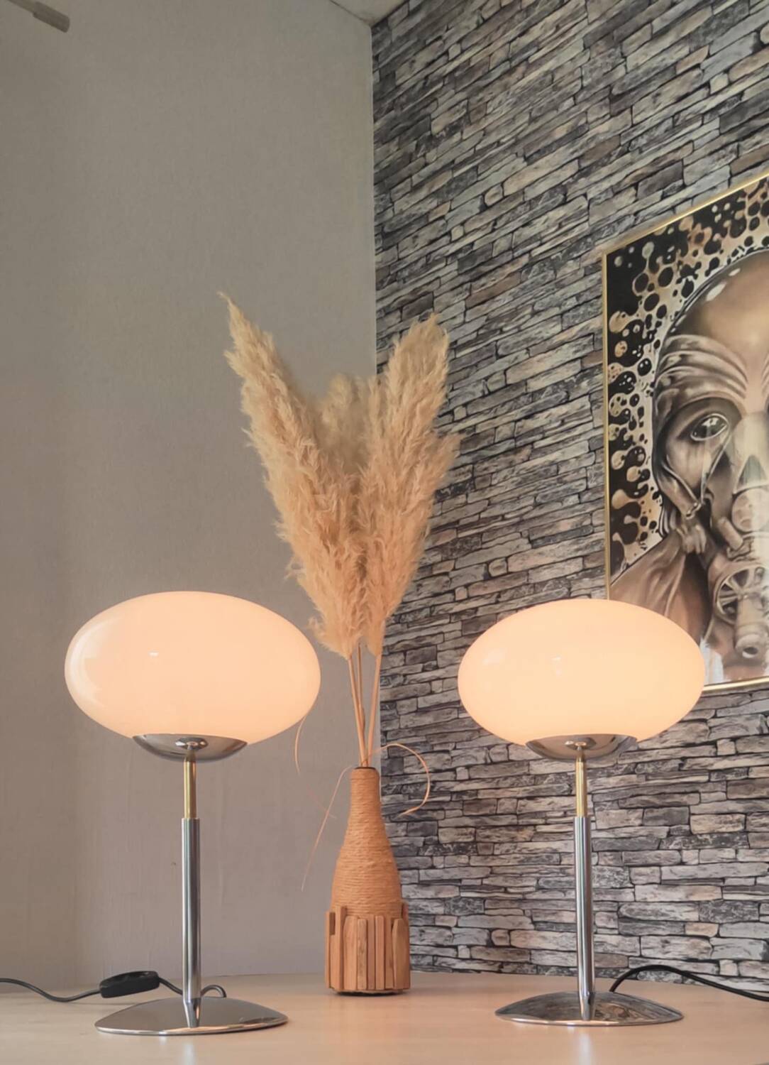 Pair of Italian lamps 1980