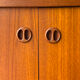 Vintage Scandinavian low sideboard in teak, 1970.