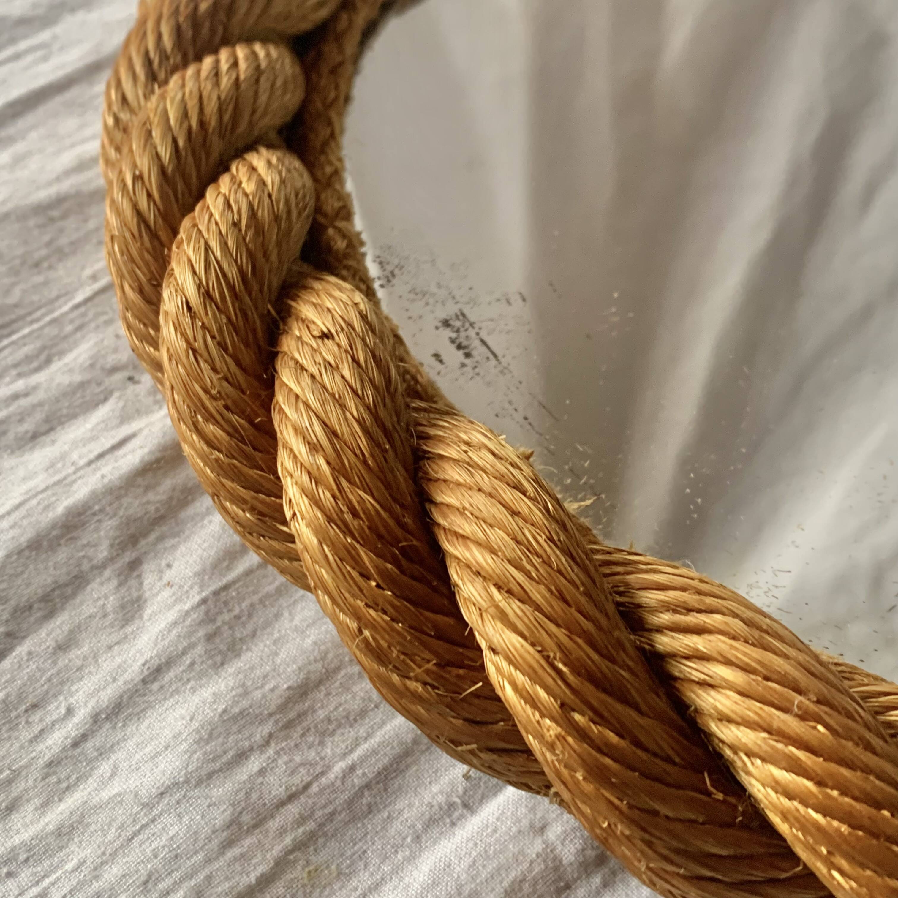 Vintage round rope mirror