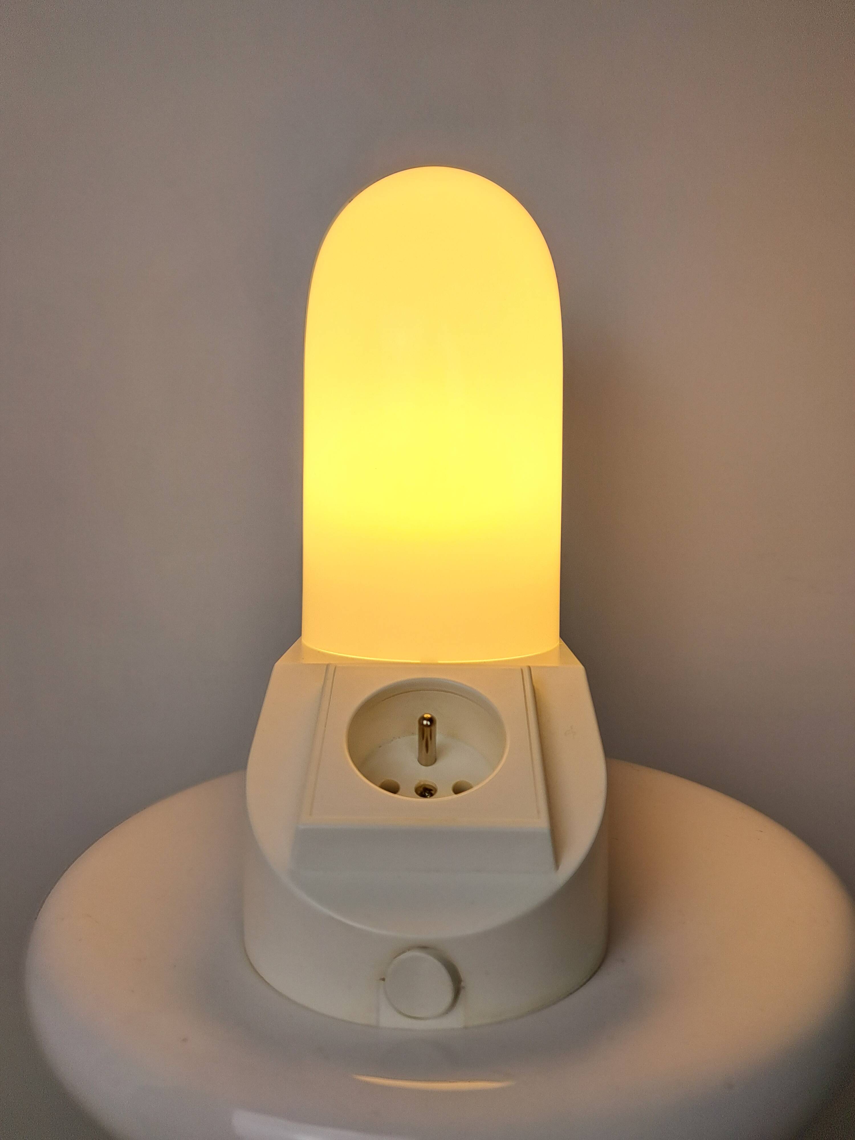 Plastic space age lamp with plug from Hagberg for Ikea