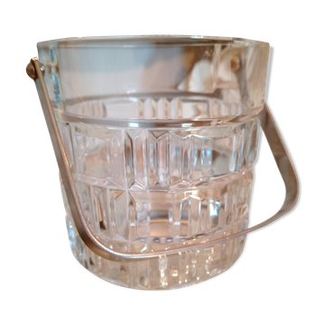 Molded glass ice bucket