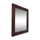 ancient art deco carved wood mirror 28x38cm