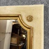 Vintage Louis XV Style Square Lacquered Mirror Circa 1950