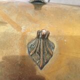 Log holder basket for brass fireplace