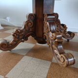 Oval dining room table early xxth walnut