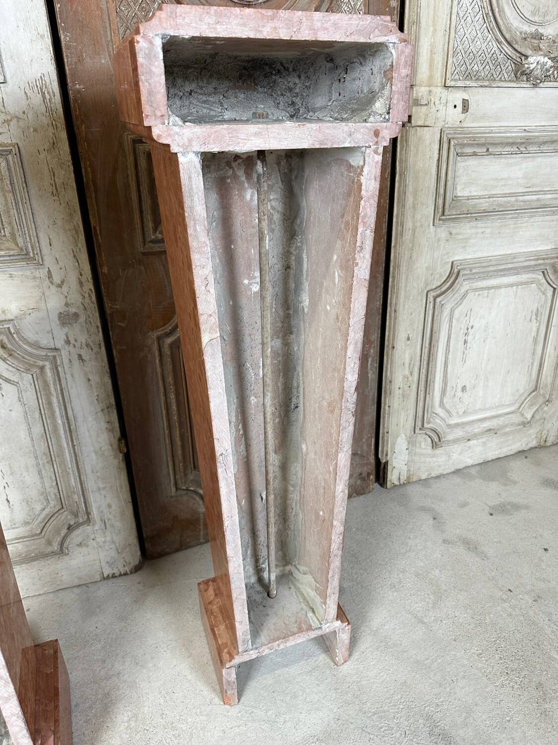 Pair of 20th century marble columns
