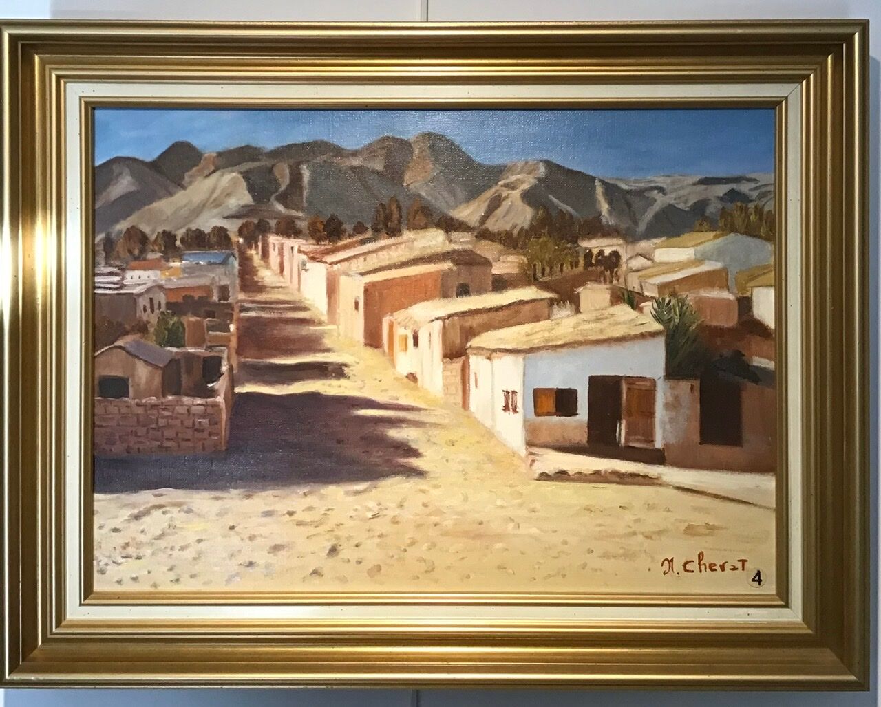 Landscape painting, oil on canvas, signed, from the 80s