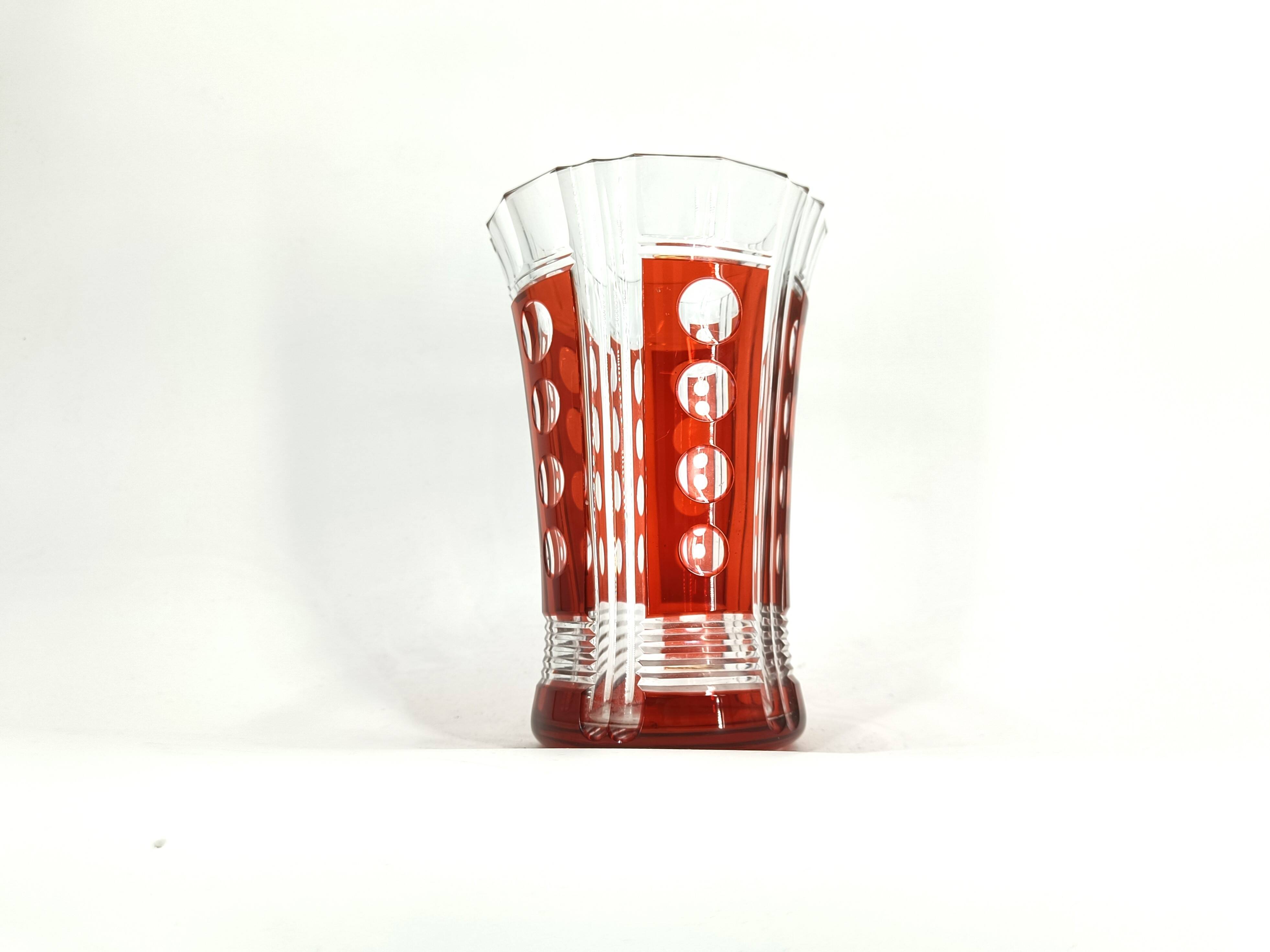 Crystal vase by Saint Lambert, 1960s