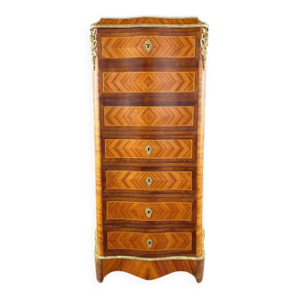 Secrétaire à Abattant En Marqueterie, Style Louis XV, XIXe Siècle