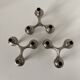 Set of three metal candle holders Nagel by Caesar Stoffi, circa 1960.