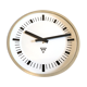 Beige industrial bakelite wall clock from Pragotron, 1970s
