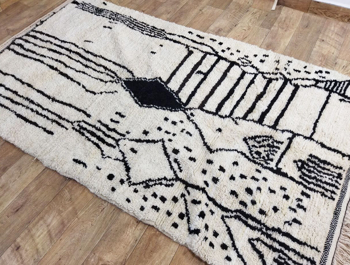 Handmade Moroccan Berber carpet 245 X 142 CM