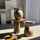 Sexy Neck - Solid wood (monoxyle) side table in natural colour H45