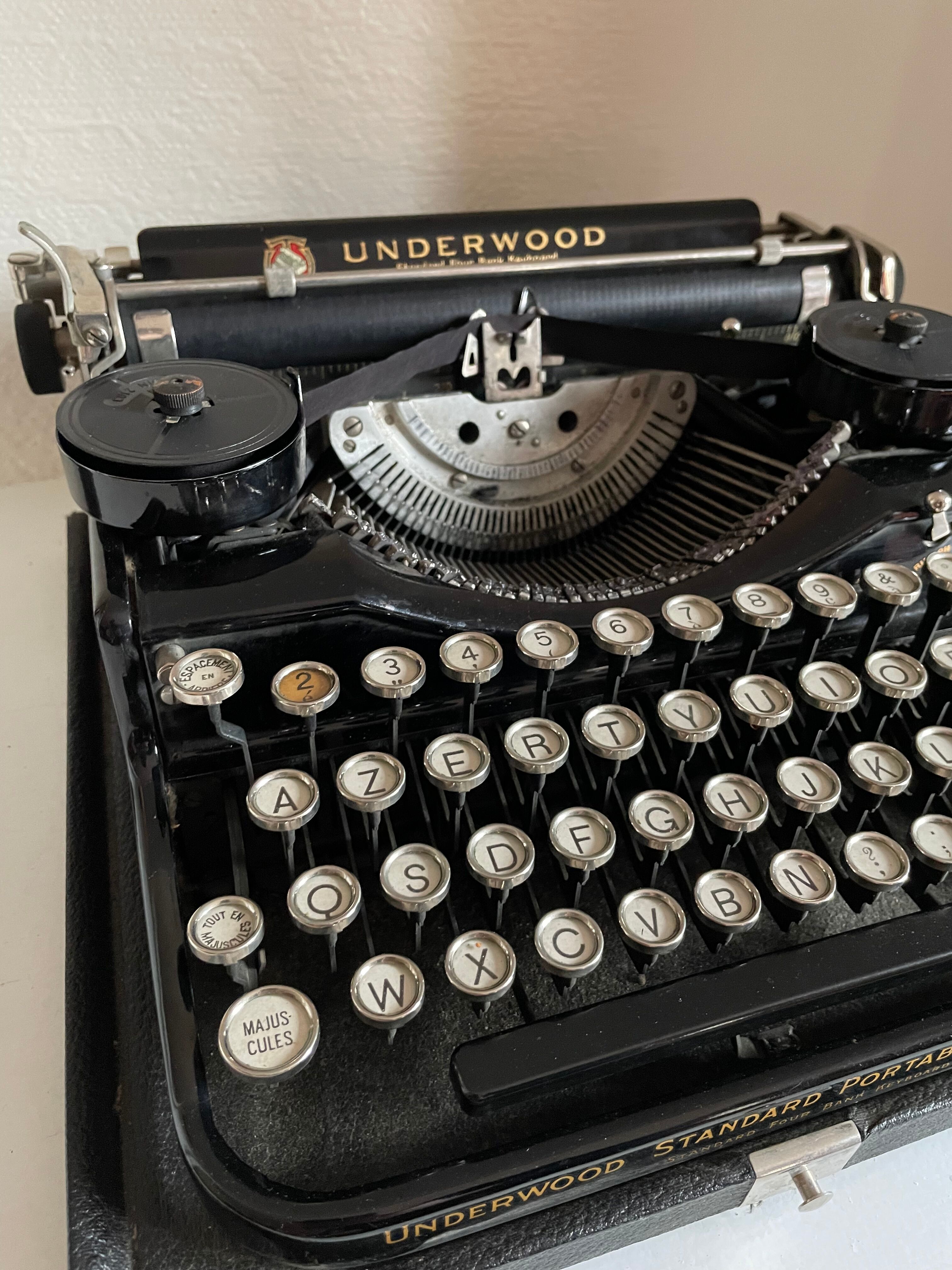 Underwood portable typewriter