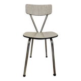 Chaise en formica blanc et noir