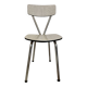 WHITE AND BLACK FORMICA CHAIR