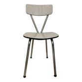 Chaise en formica blanc et noir