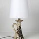 Pair of Bouffioulx sandstone candle lamps signed Dubois - 1970s