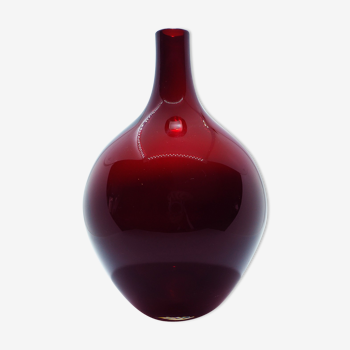 Scandinavian ruby glass vase