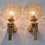 Pair of Midcentury Wall Lamps in style of Gaetano Sciolari, Italy, 1970s