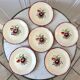 Set of 6 dessert plates Moulin des Loups Orchies 30s