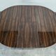 Table scandinave en placage de palissandre à allonge
