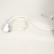 80s heavy metal chrome elephant floor lamp as side table Postmodern design