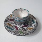 Vallauris ceramic eggcup signed Yvan Borty
