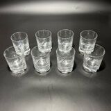 Box of eight cocktail glasses from the Daum brand
