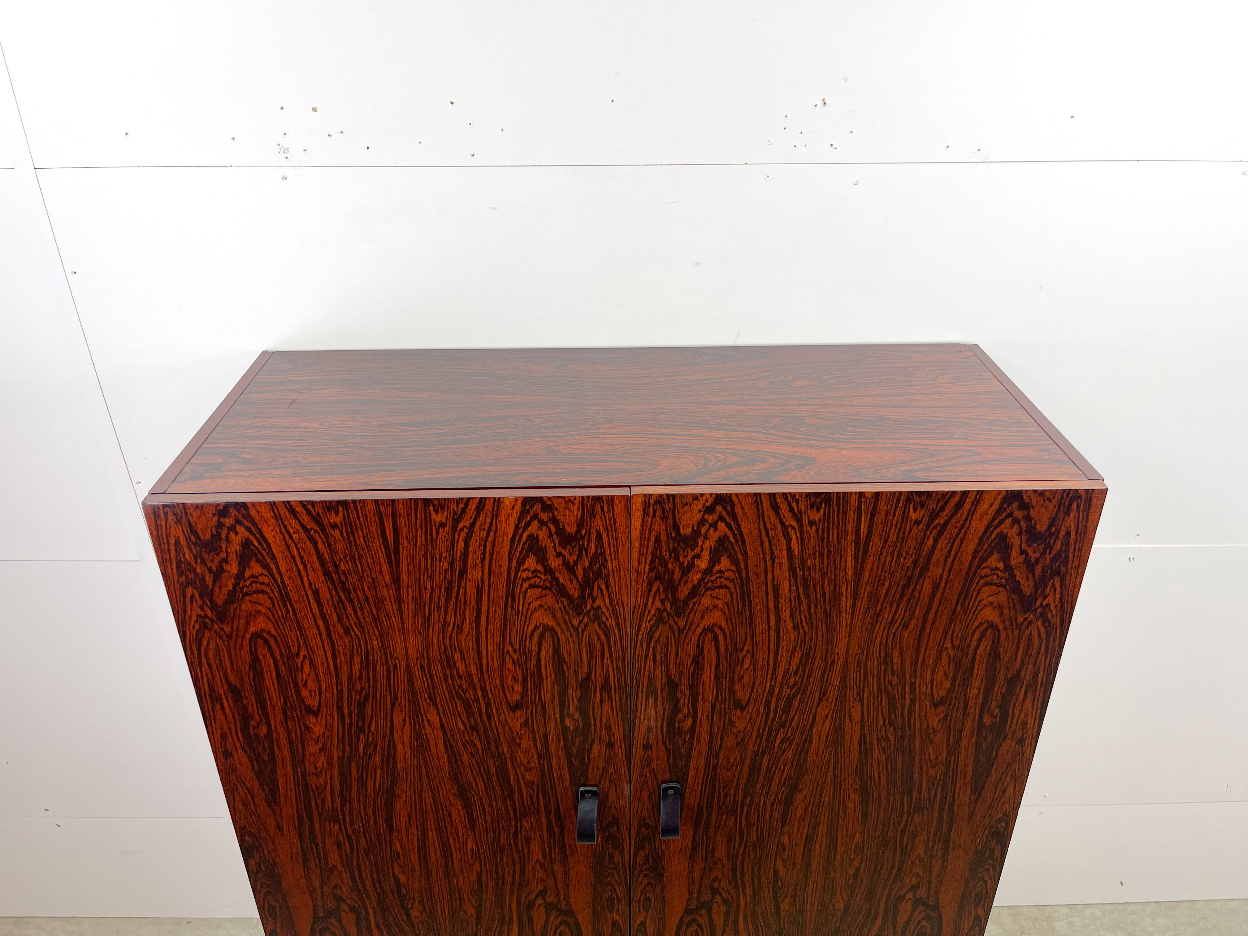 Rosewood cabinet with hairpin legs